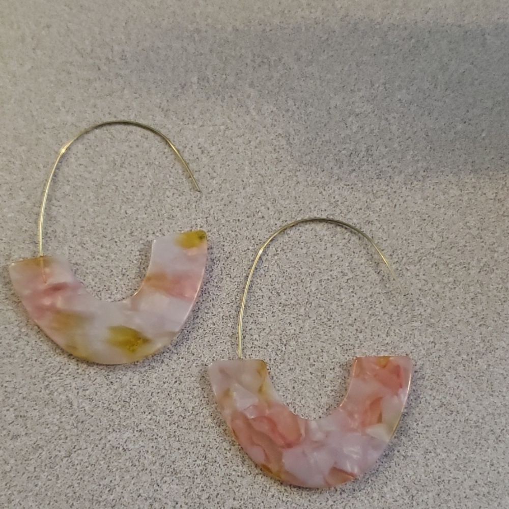 Acrylic hoops earrings